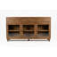 Bibliothèque et armoire en bois massif rustique-moderne - 84 po