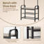 Coat Rack, Coat Stand with Shoe Storage Bench, 4-in-1 Design, with 9 Removable Hooks, a Clothes Rail, 34 x 72 x 183 cm, Industrial, and Black-1728233411