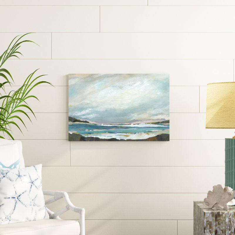«Seaside View III», peinture sur toile, H 20 po x l 30 po