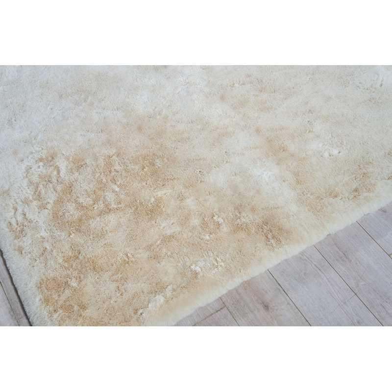 Mink Handmade Polyacrylic Beige Area Rug, Rectangle 2' x 3'