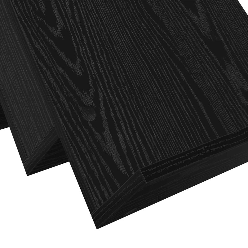 Wood Free Standing Magazine Rack, Black
