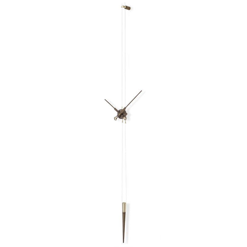 Pendulo Pendulum Wall Clock, Walnut/Polished Brass