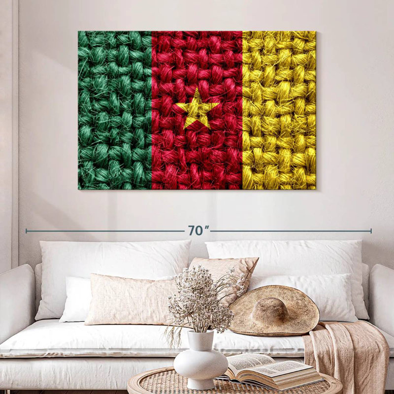 Borges Straw Weave Cameroon Flag