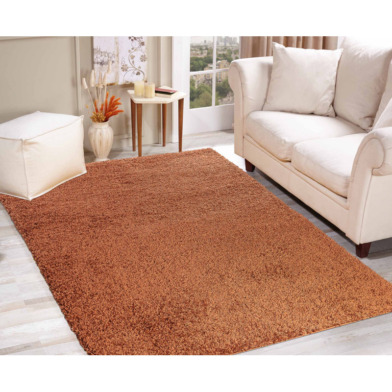 Esterly Solid Colour Shag Area Rug, Rectangle 160 x 230cm
