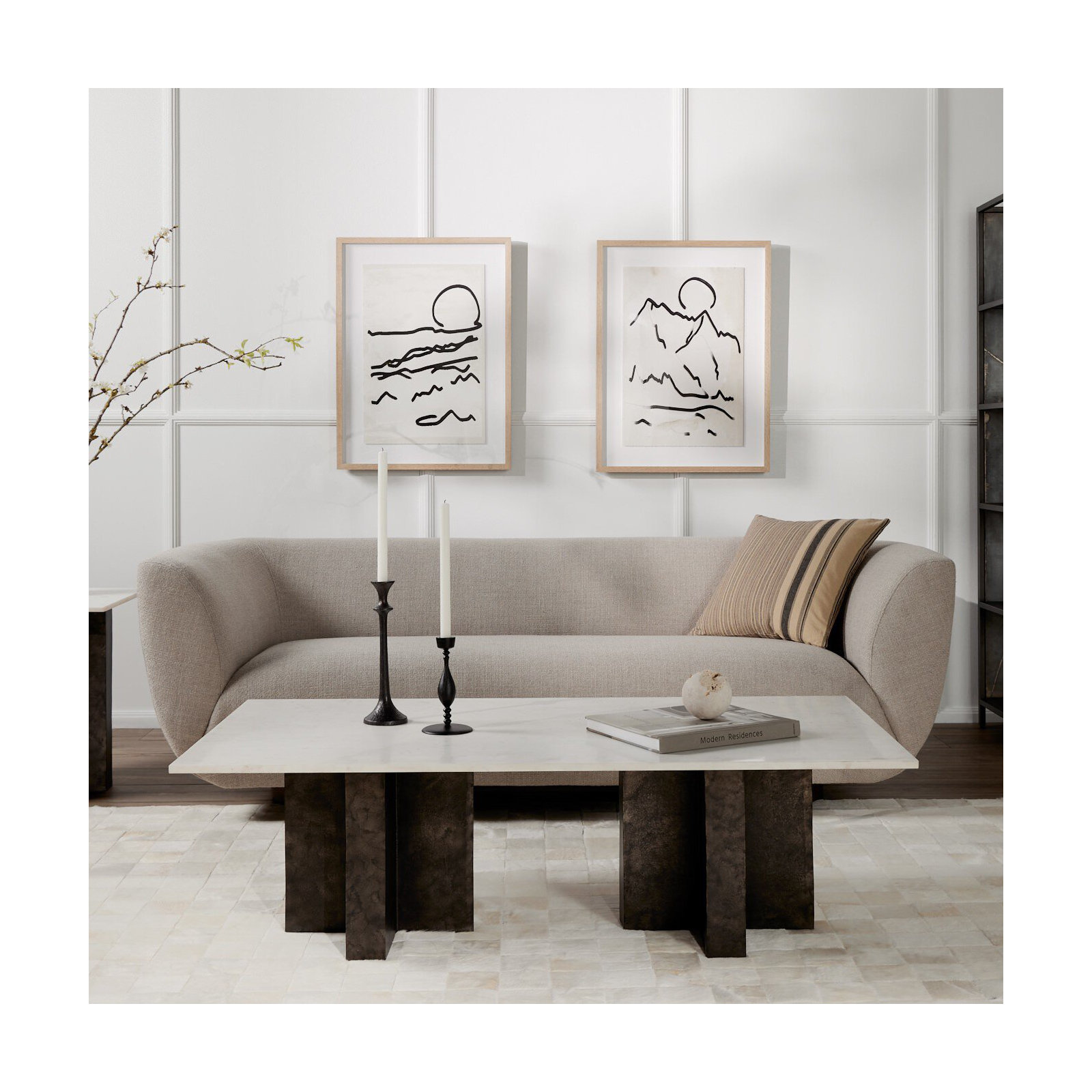 Holloman 87'' Upholstered Sofa, Gibson Taupe 97% Polyester/3% Acrylic