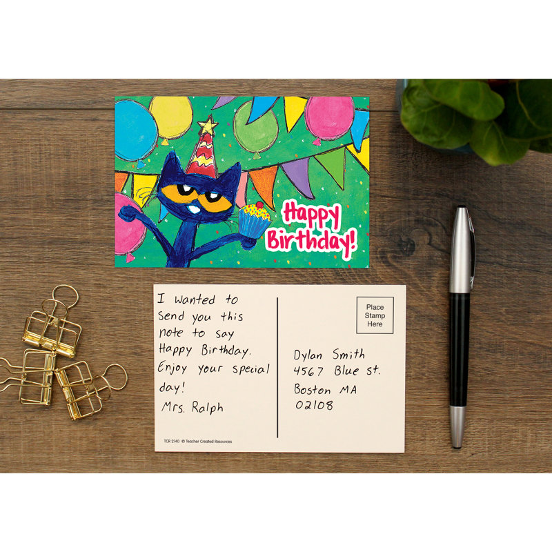 Cartes postales «Happy Birthday» Pete The Cat