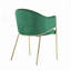 Chaise de salle à manger rembourrée et revêtue de velours