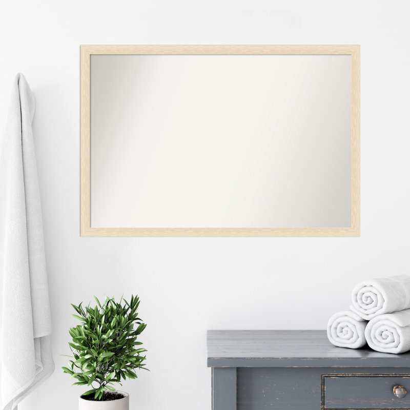 Miroir mural Jisu, 26 po x 38 po, Naturel, Rectangle