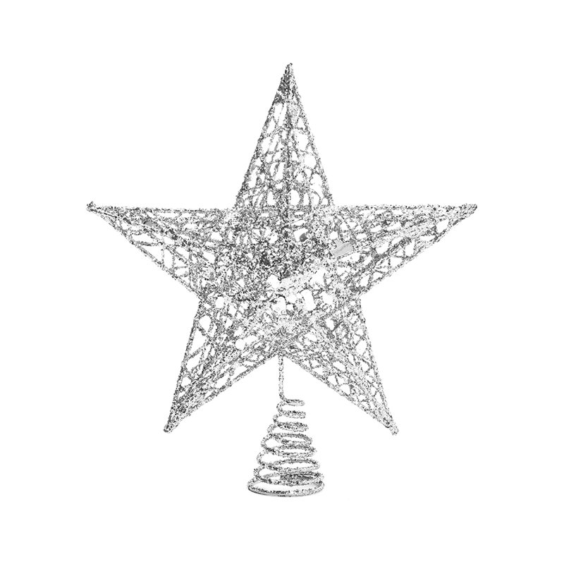 Star Tree Topper, 23cm H x 20cm W, Silver