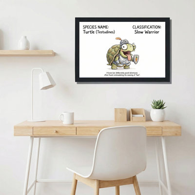 Turtle Warrior Cartoon Print Canvas Wrapped Wall Art Oil Painting Print Set Of 1