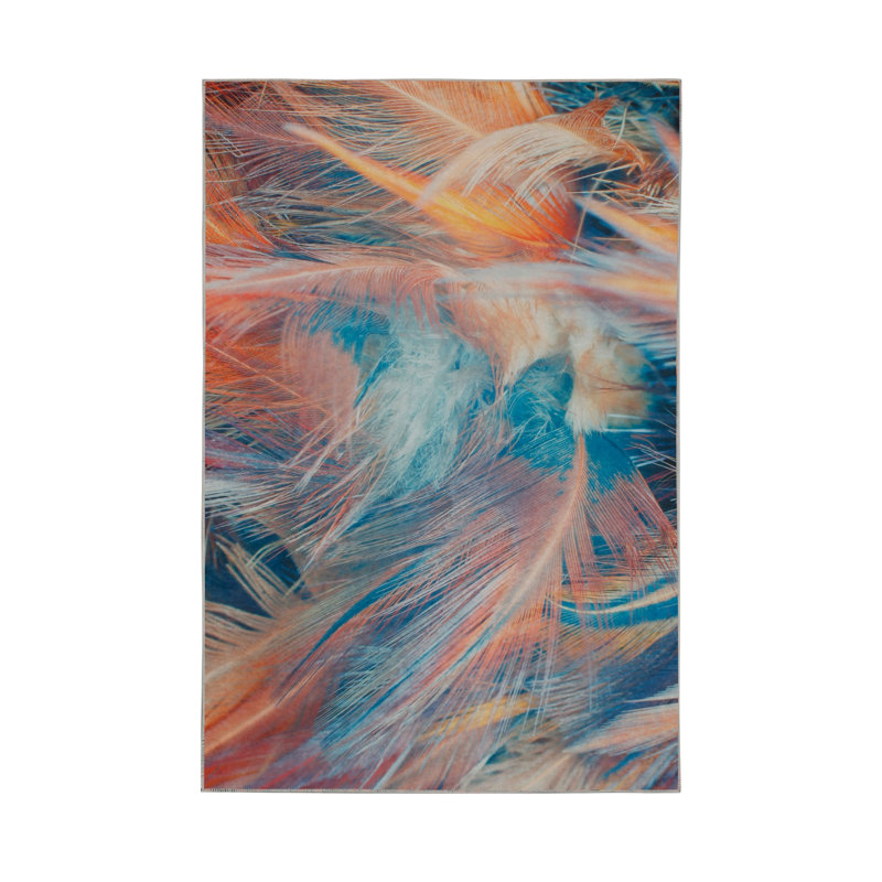 Soft Hall Carpet 2.6 x 4.9 Feet | 100% Polyester, 0.04 in Pile Height | Antibacterial, Non-Slip Underside | Woven with 3D Digital Printing | Machine Washable | Durable & Stylish for Entryways & Living Rooms