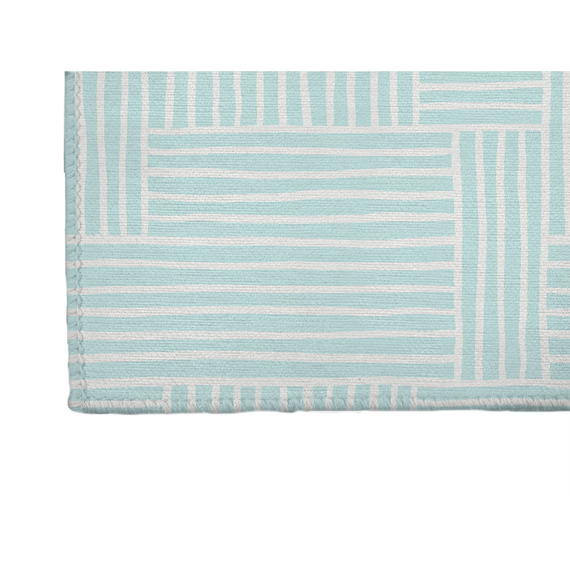 Grid Puz Kids Play Mat, Rectangle 36" x 60", Light Blue/Blue