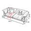 Causeuse-coussin standard en cuir véritable noir