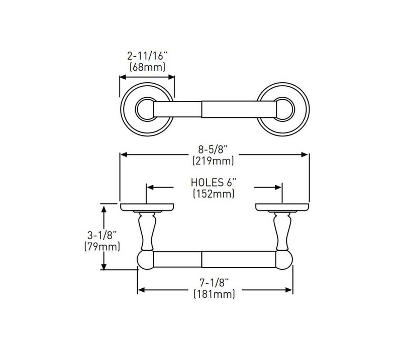 Porte-papier TAYMOR 2B0717D15B234F5CACA162FE77DACD4E, finition bronze huilé
