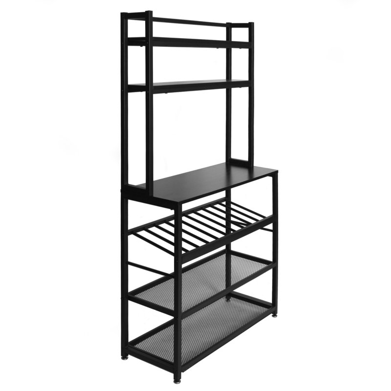 Mikhaela 35.5'' Steel Standard Baker's Rack with Microwave Compatibility