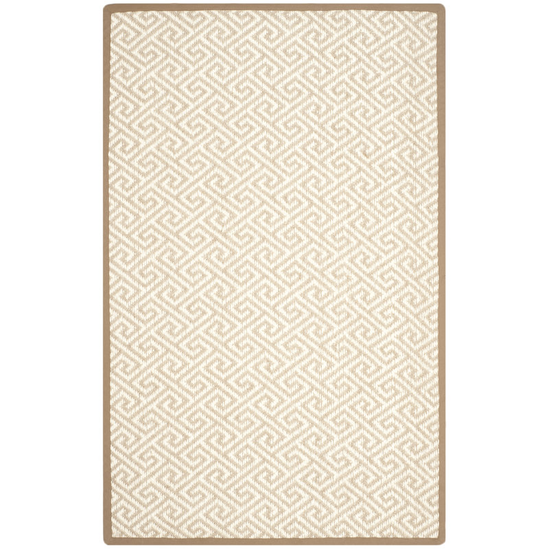 Tapis géométrique en sisal avec latex Jaquavion, Rectangle de 5 pi x 8 pi