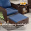 Billmont Wicker/Rattan 2 Person Seating Patio Conversation Sets With Ottoman-685345665
