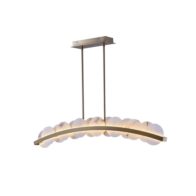 Luminaire suspendu linéaire en laiton Meridian 1 LT Kalco