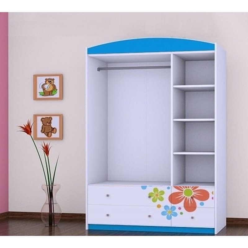 Lukas 3 Door Wardrobe, Blue