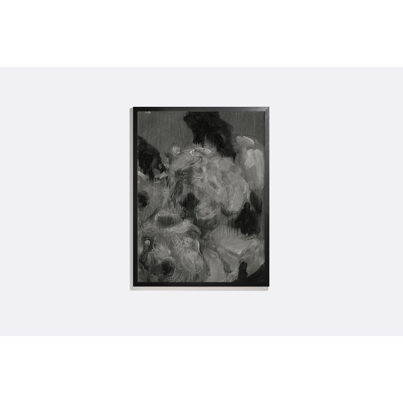 Flower Sketch 13 Print by Peter Halasz, Black
