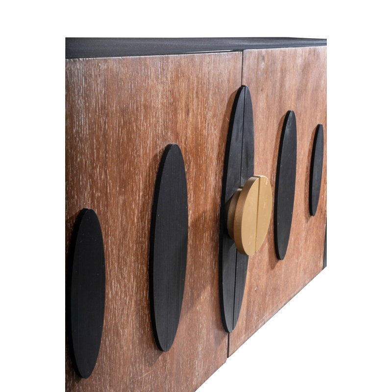 Bosserman 80" Wide Modern Sideboard with 4 Doors – Stylish Storage Console or Media Cabinet