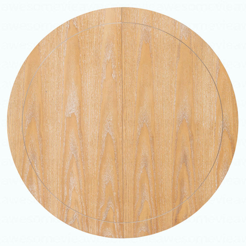 Table de salle à manger extensible vintage pour table de cuisine rustique de style rustique 4-6, 42 à 58 pouces avec finition vieillie et pieds croisés robustes (bois naturel délavé)