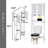 Miami Over The Toilet Storage Cabinet with Dual Doors and Open Shelf White
