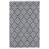 Crisscross Black Handwoven Indoor/Outdoor Rug