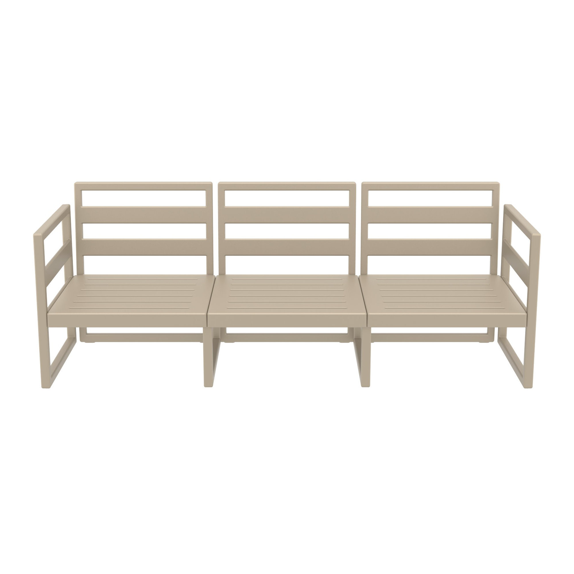Larry 79'' Wide Straight Patio Sofa with Sunbrella® Cushions, Taupe, Canvas Granite Sunbrella® Canvas