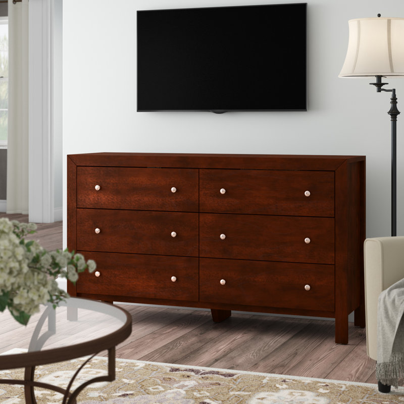 Lisbon 58'' W 6 - Drawer Dresser, Cherry
