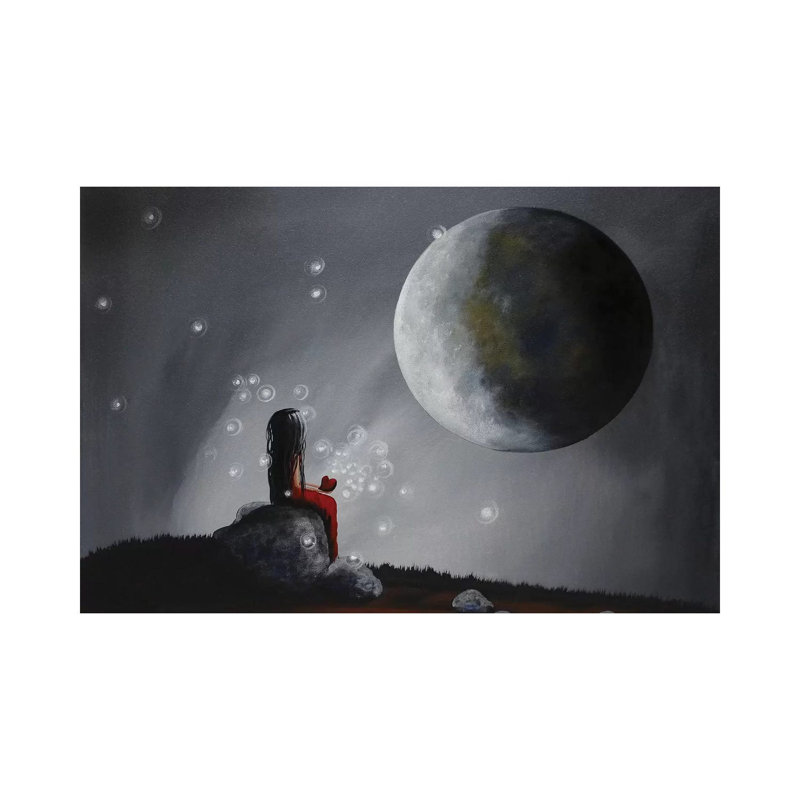 A Time To Dream by Moonlight Art Parlour - Painting on Canvas, Wrapped Canvas, 66.04 cm H x 45.72 cm W x 1.91 cm D