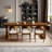 Antique-style Brown Solid Wood Rectangular Dining Table And Chair Set-116094551-116094555