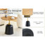 Table d'appoint 23,6 pouces avec base en métal, style nordique, hauteur confortable, support stable, table d'appoint ronde multifonctionnelle, pour l'espace personnel-133699838-133699839