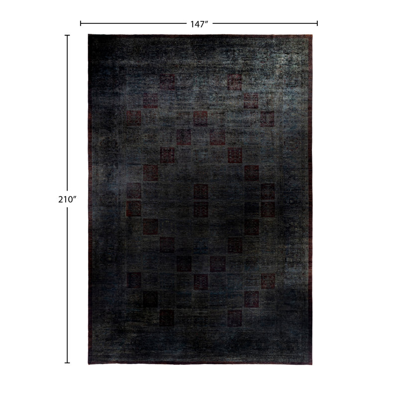 Overdyed One-of-a-Kind 12' 3" X 17' 6" Hand Knotted Area Rug