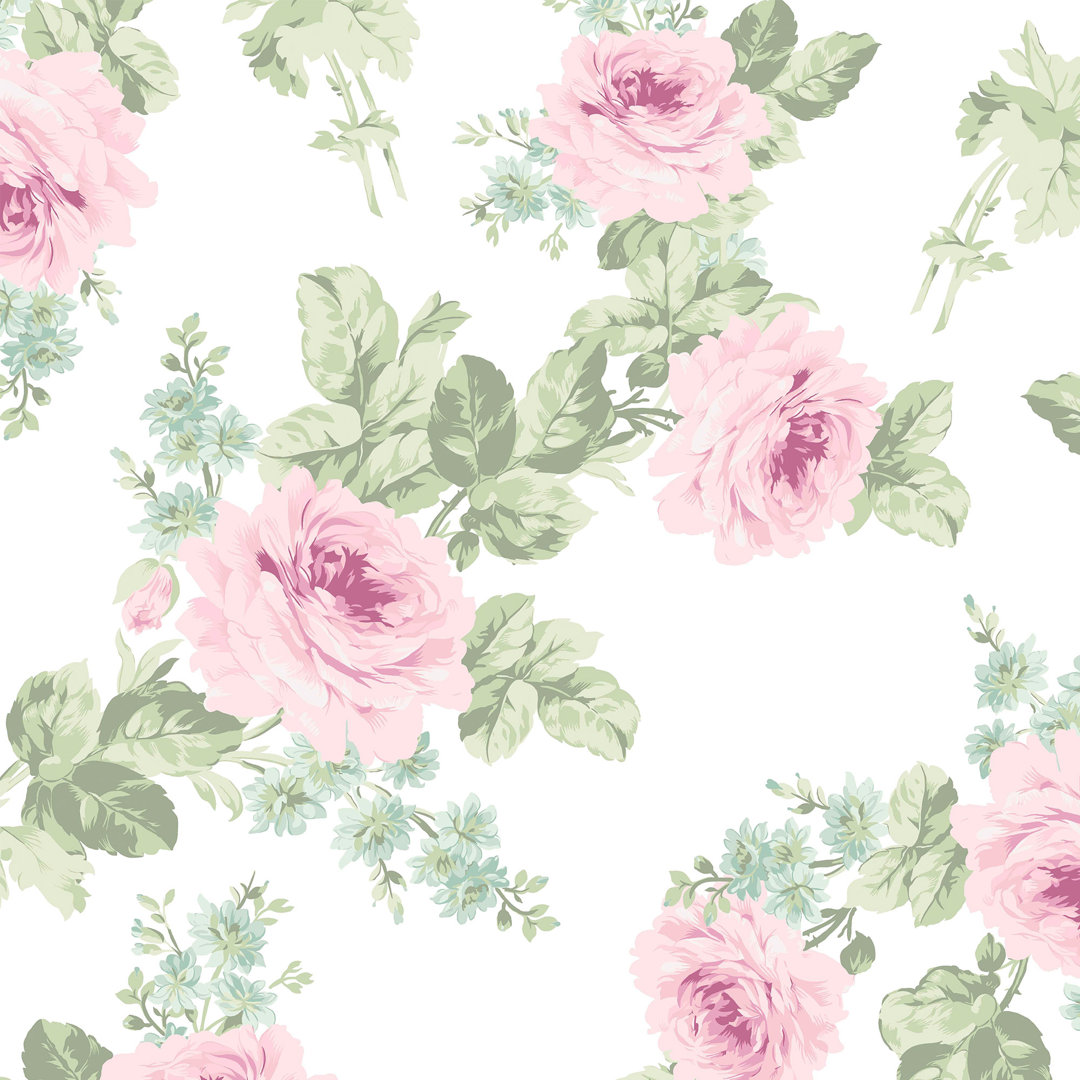 Shabby Elegance by Rachel Ashwell Royal Bouquet Wallpaper Red Barrel Studio® 
