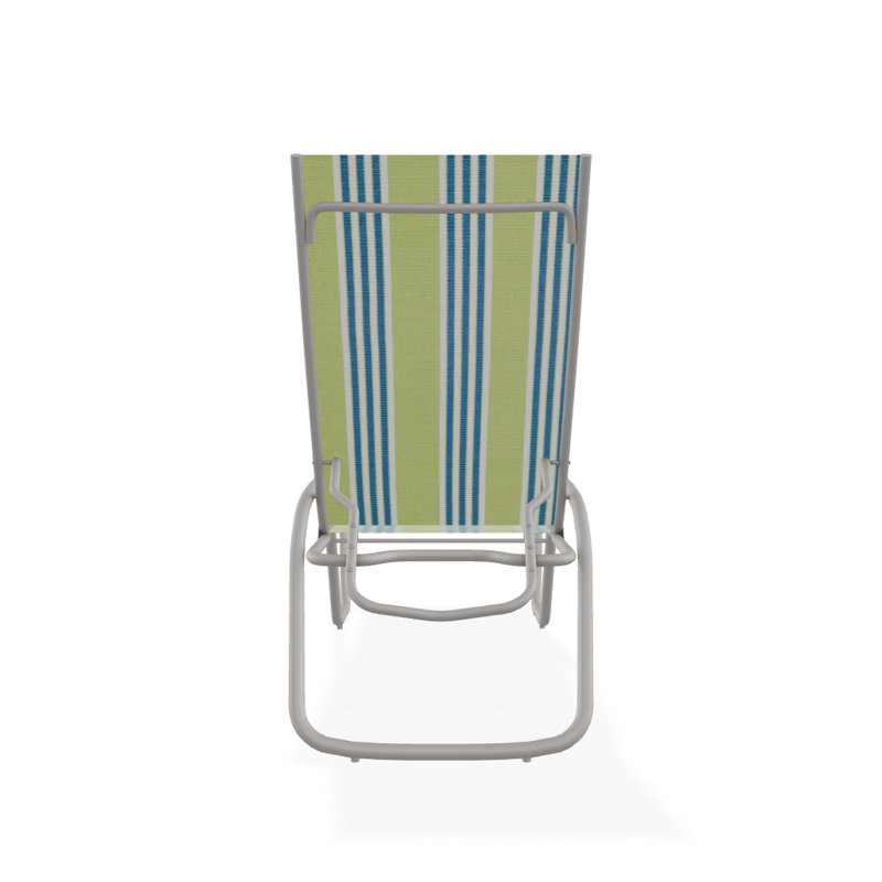 Outdoor Rust-Resistant Metal Chaise Lounge, Textured Warm Gray, Limelite