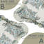 Housse de coussin à fermeture à glissière cachée à la main Fab divine, tissu de coton, bleu et gris, 14 x 14-106744333