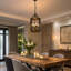 Luminaire suspendu rustique 4 lumières Farmhouse Chandelier