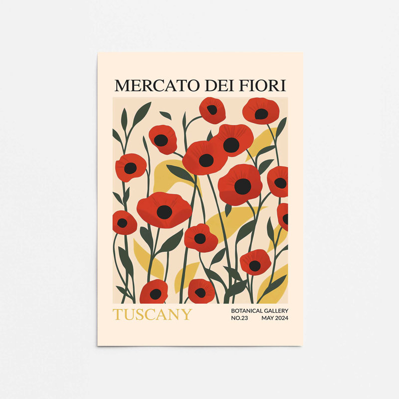 Printemps du marché aux fleurs de Toscane, Ne s’applique pas, Impression sans cadre, H 36 po x l 24 po