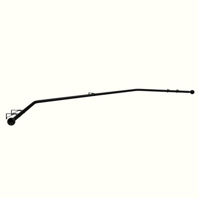 Arkwright Stainless Steel 400cm 19mm Bay Window Single Curtain Rod