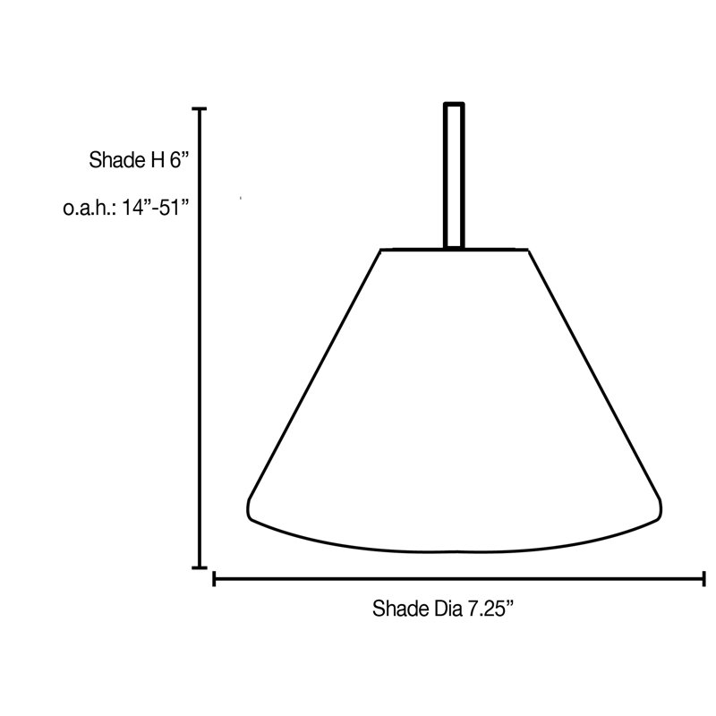 Cathey 1 - Light Single Pendant, Cobalt, Oil Rubbed Bronze, Rod