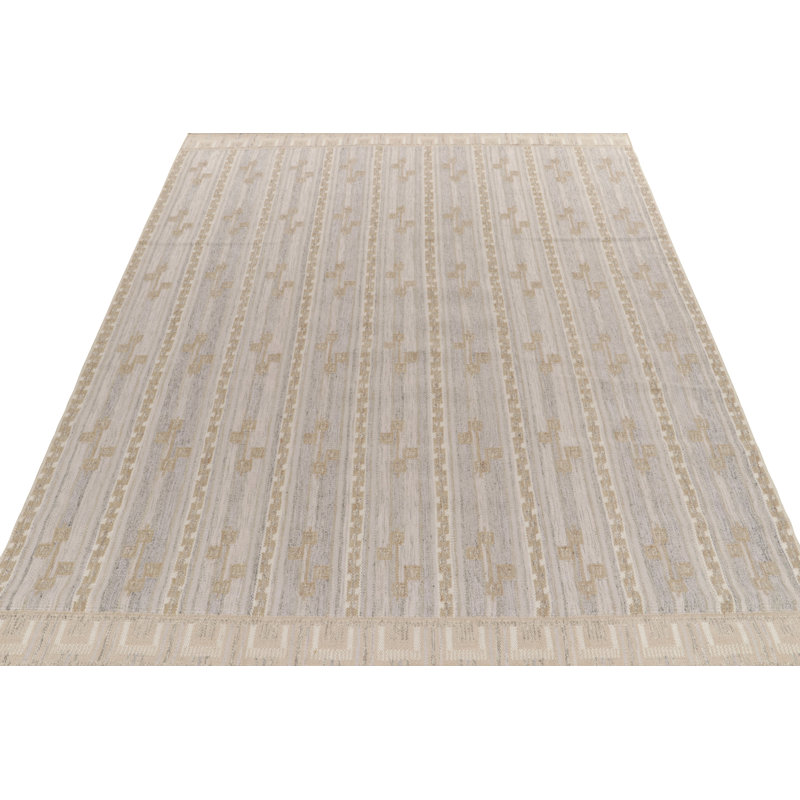 Scandinavian Wool Geometric Area Rug, Rectangle 12' x 15'