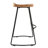 Tiva Handcrafted Backless Barstool, Mango Wood Saddle Seat-1869197541-1869197540