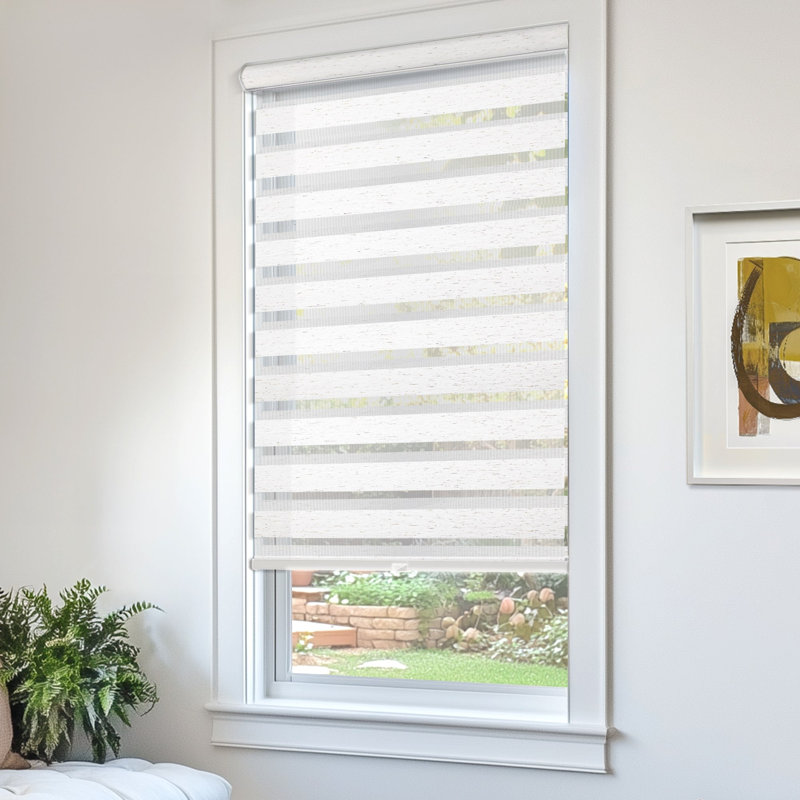 Premium Cordless Zebra Roller Shades - Dual Layer - Light Filtering and Room Darkening