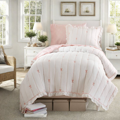 Ensembles de literie courtepointe romantique, microfibre douce simple / simple TG, décoration de chambre confortable
