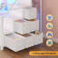 Lit superposé simple au-dessus de simple avec escalier, 9 tiroirs de rangement-498873754