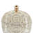 16" Cream Geometric Ceramic Bud Table Vase