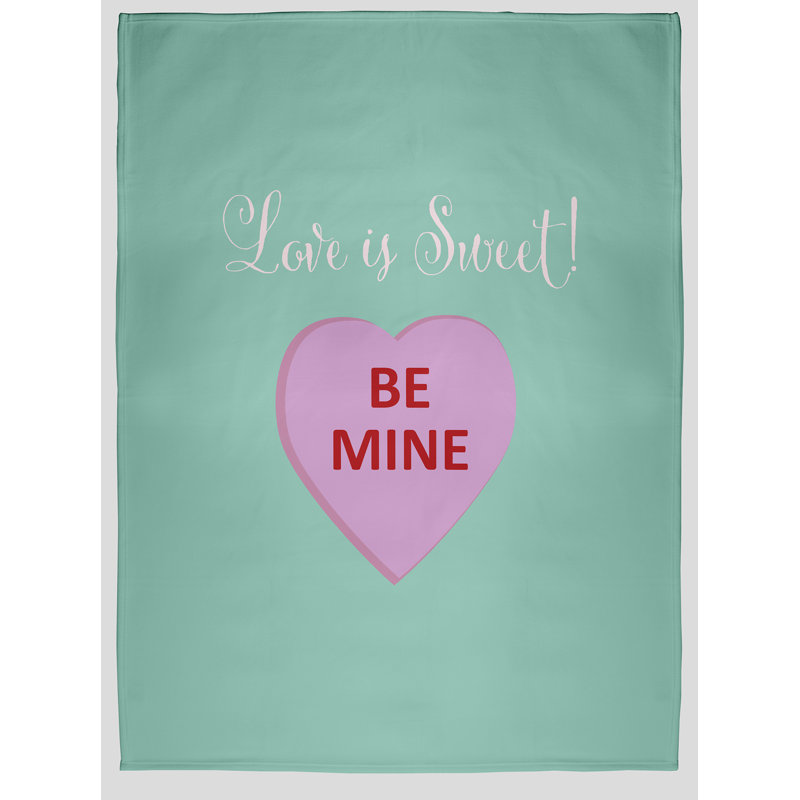 Jeté Love Is Sweet Valentine's Day, L 30 po x L 39,75 po, Vert printanier