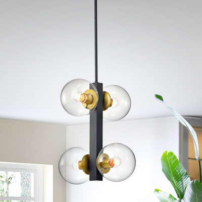 Luminaire suspendu sphérique unique et spectaculaire 4 lumières