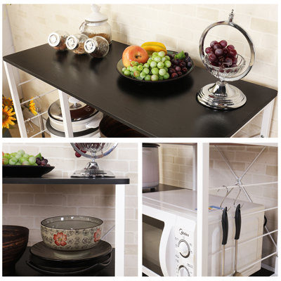Étagère de boulanger standard 35,4 po en fer avec compatibilité micro-ondes